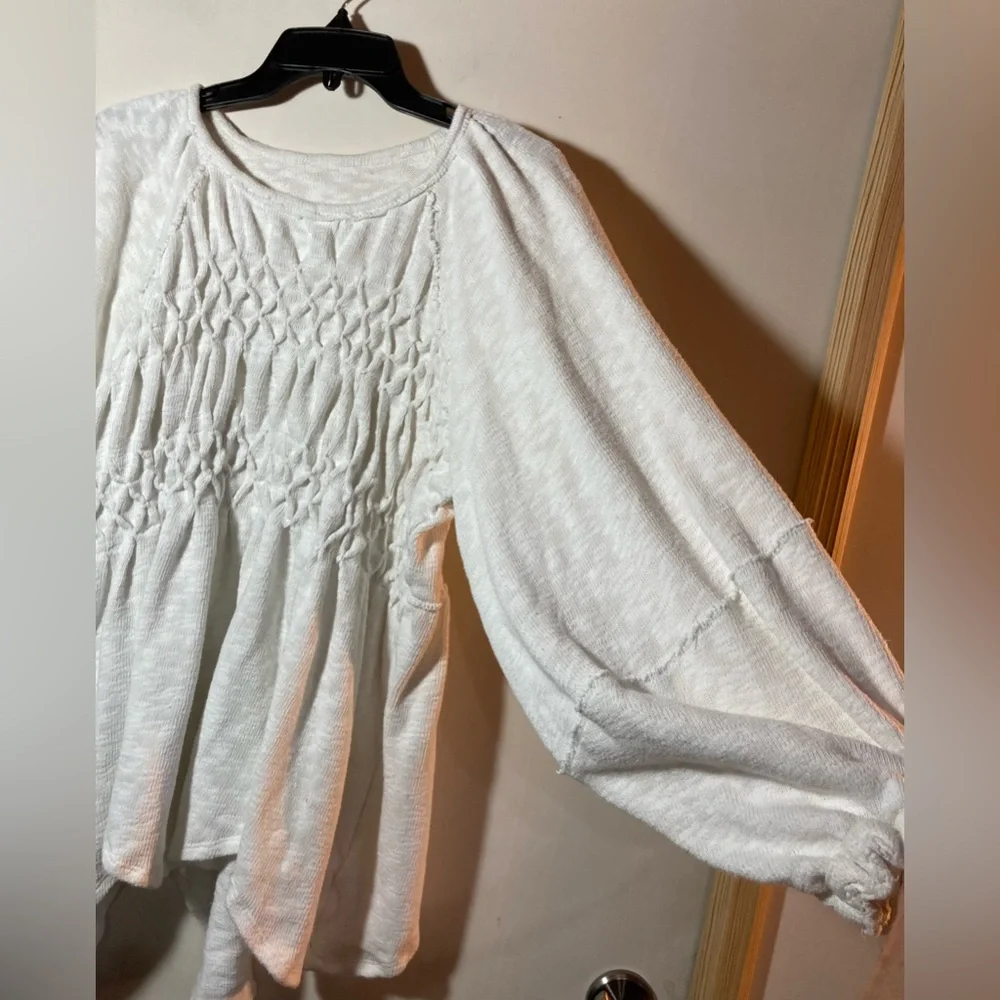 Free People We the Free Snowbell Oversized Balloon Sleeve Top Small/XSmall